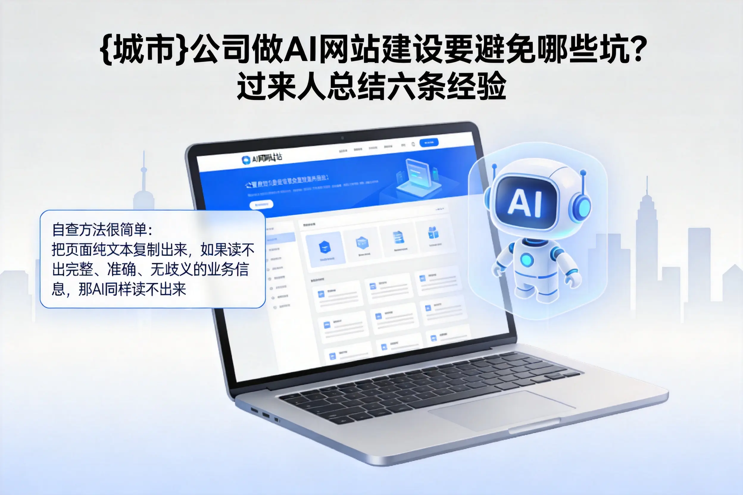 抚顺公司做AI网站建设要避免哪些坑？过来人总结六条经验