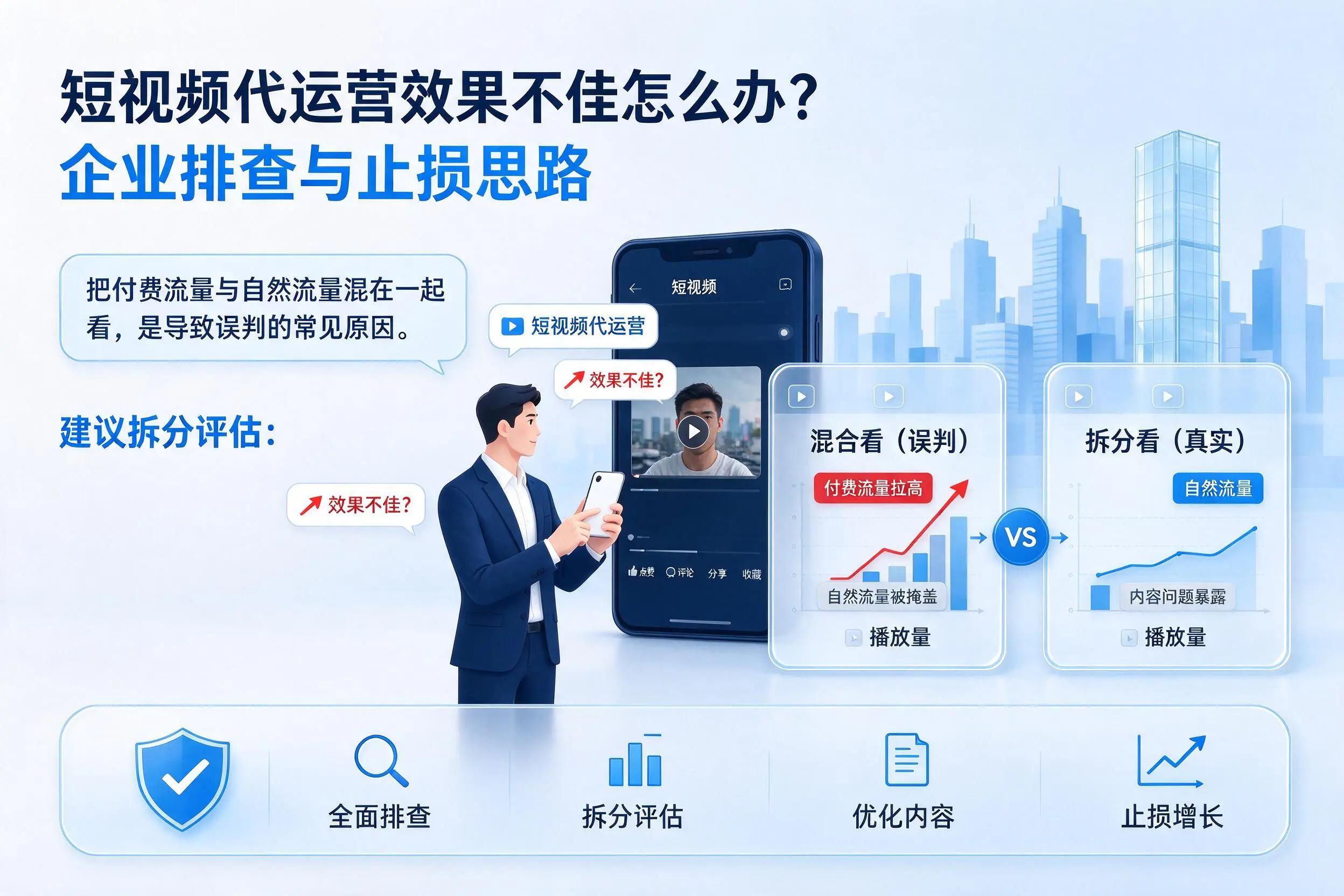 短视频代运营效果不佳怎么办？抚顺企业排查与止损思路