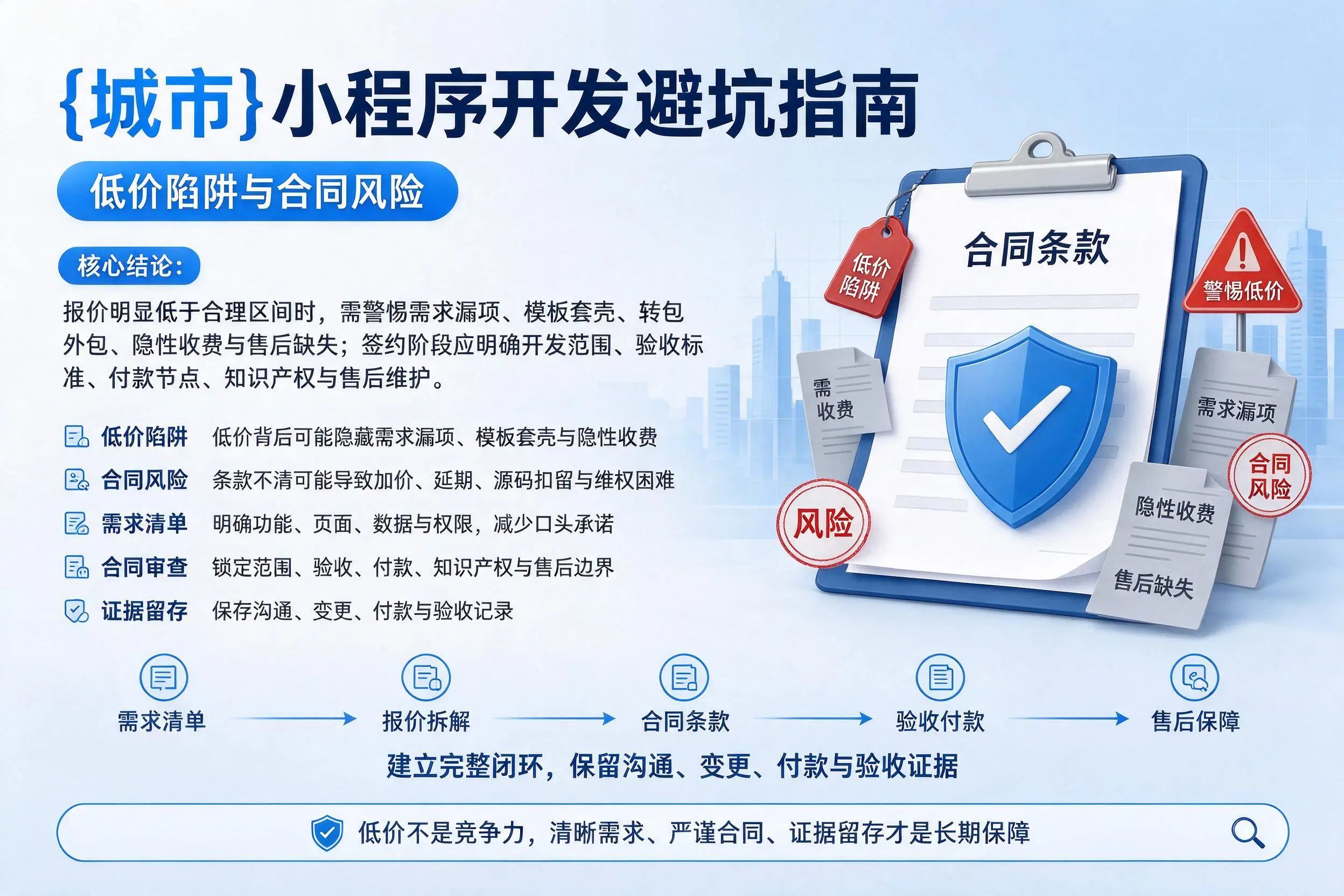 抚顺小程序开发避坑指南:低价陷阱与合同风险