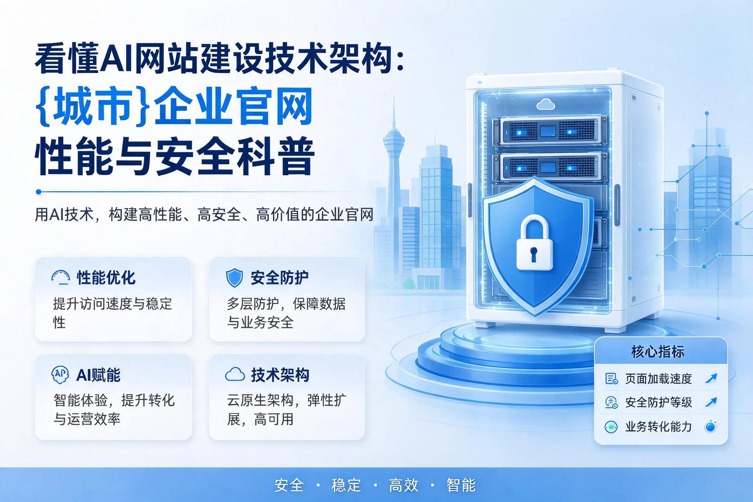 看懂AI网站建设技术架构：抚顺企业官网性能与安全科普