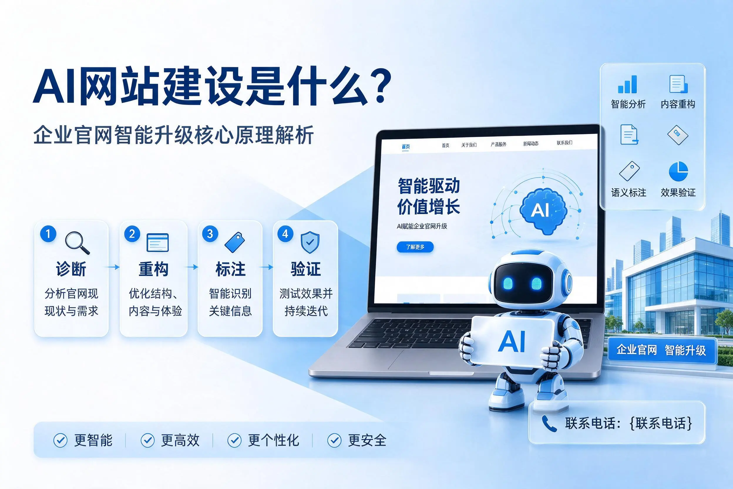 AI网站建设是什么?抚顺企业官网智能升级核心原理解析