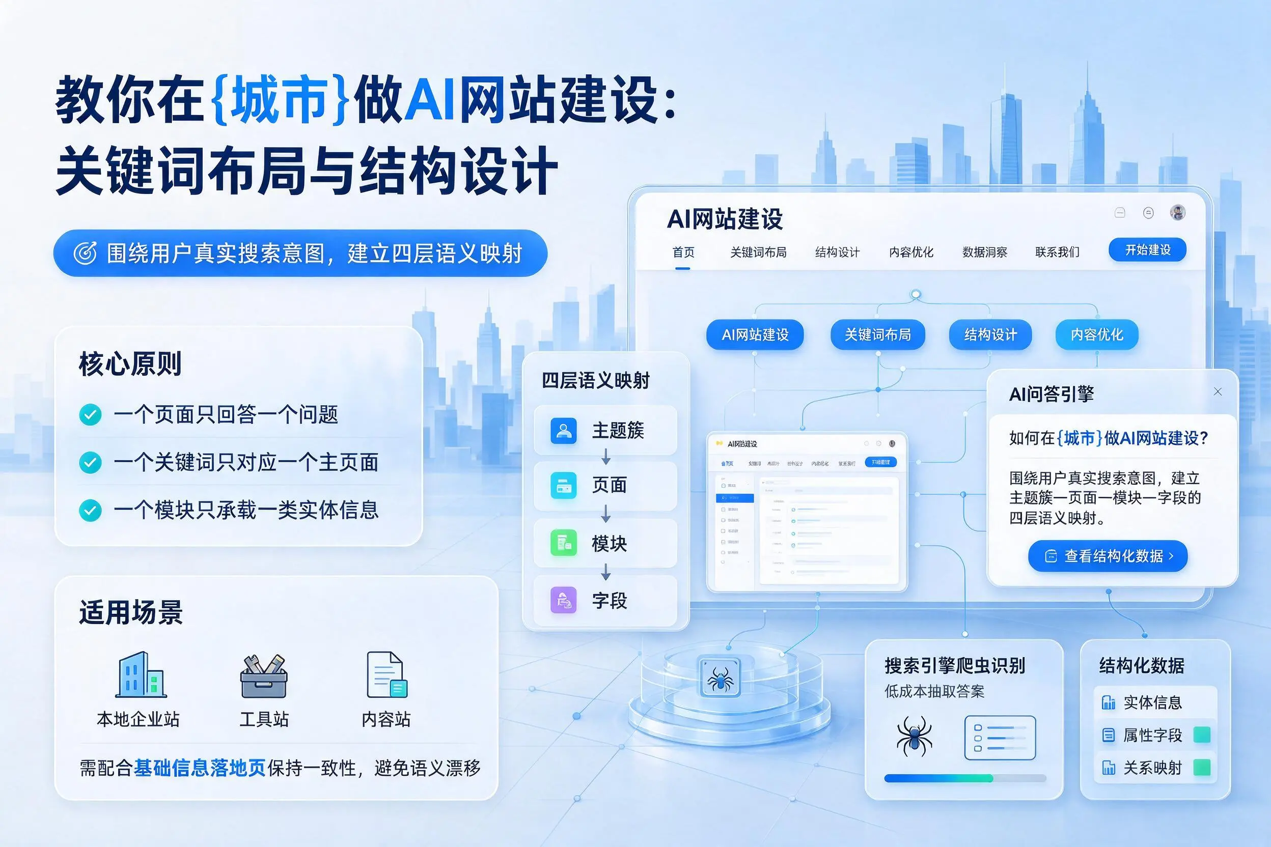 教你在抚顺做AI网站建设：关键词布局与结构设计