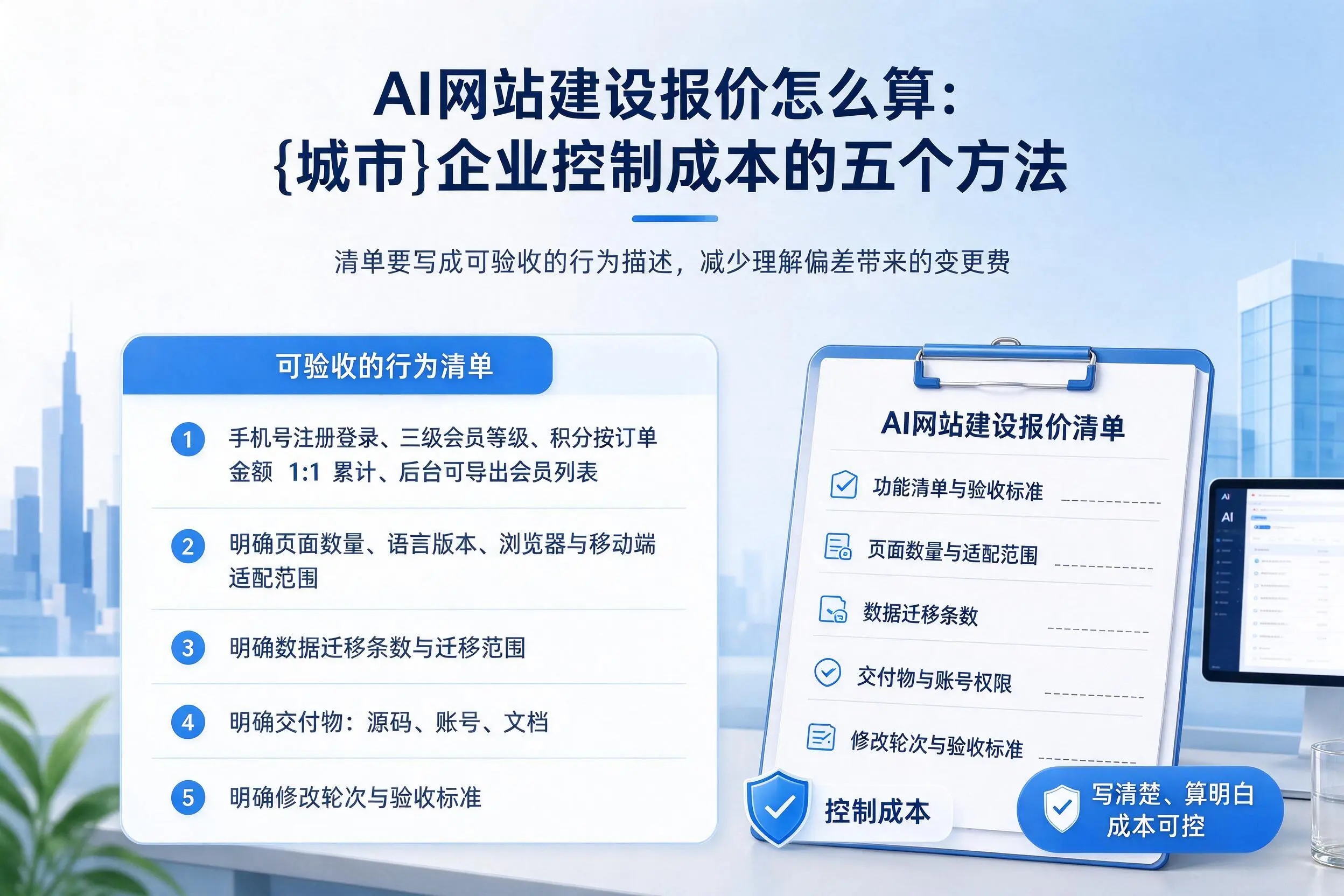 AI网站建设报价怎么算:抚顺企业控制成本的五个方法